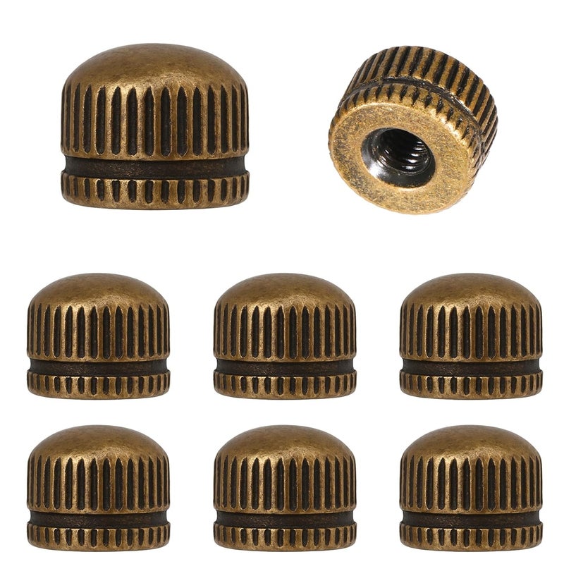 Zelphvt M4 Screw Caps for Light Fixture 8 Pcs Threaded Cap Nuts Ceiling Light Screw Cap Cover Lamp Shade Holder Replacement Nut for Outdoor Lights Pendant Wall Sconce Chandelier Ceiling Lights（0.43 * 0.31in） - Image 1